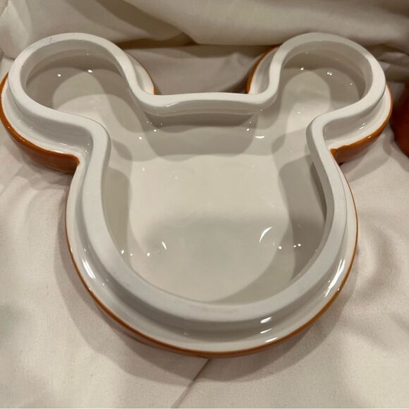 Disney Mickey Mouse Gingerbread Candy Dish Holiday Treats Lidded Storage NWT 🍬 - Picture 8 of 10
